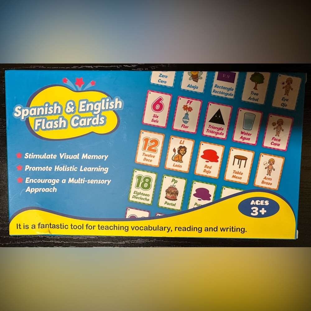 Bilingual Spanish & English Flash Cards